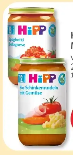 Budni HiPP Bio Menüs Angebot