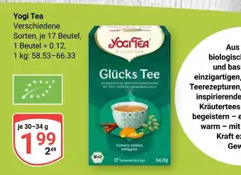 Globus Yogi tea glücks tee Angebot
