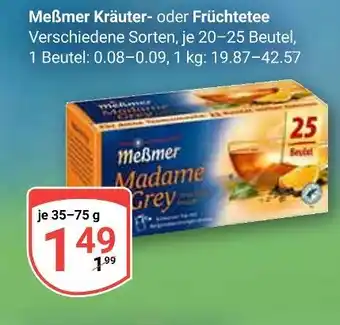 Globus Meßmer kräutertee Angebot