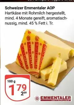 Globus Emmentaler schweizer emmentaler aop Angebot