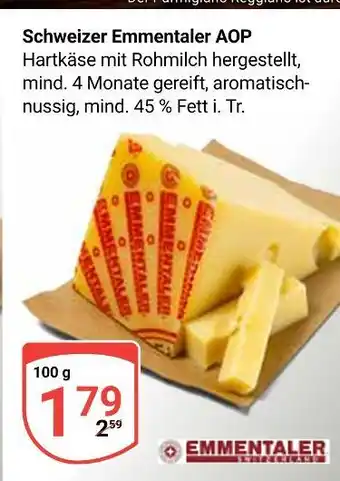 Globus Emmentaler schweizer emmentaler aop Angebot