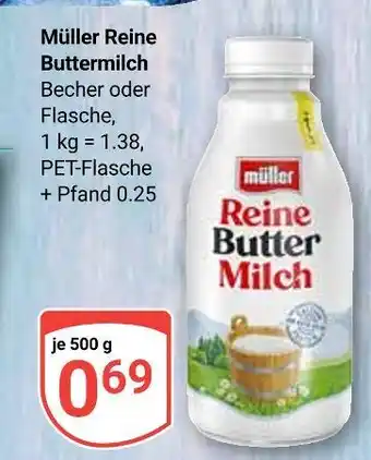Globus Müller reine buttermilch Angebot