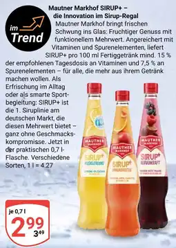 Globus Mautner markhof sirup+ muskelfreund Angebot