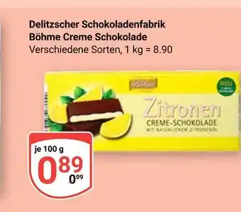 Globus Delitzscher schokoladenfabrik böhme creme schokolade Angebot
