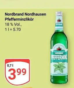 Globus Nordbrand nordhausen pfefferminzlikör Angebot