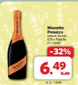 Markant Mionetto prosecco Angebot