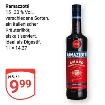 Globus Ramazzotti amaro Angebot