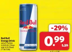 Markant Red bull energy drink Angebot