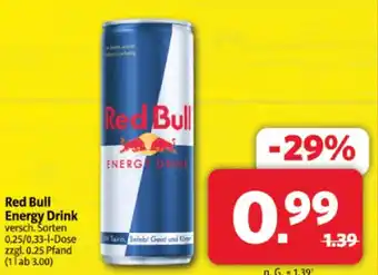 Markant Red bull energy drink Angebot
