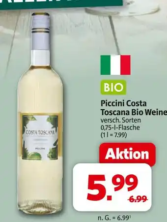 Markant Piccini costa toscana bio weine Angebot