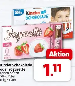 Markant Kinder schokolade Angebot