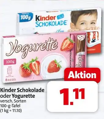 Markant Kinder schokolade Angebot