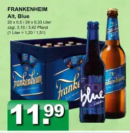Getränkeparadies Gefromm Frankenheim alt, blue Angebot