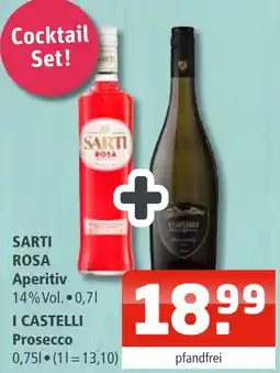 Getränke Oase Sarti rosa aperitiv + prosecco Angebot