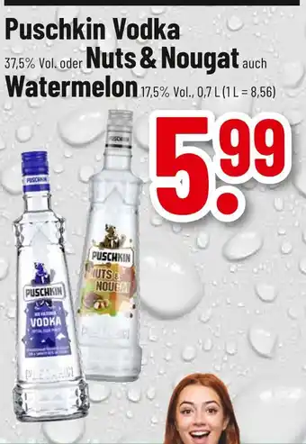 trinkgut Puschkin vodka nuts & nougat auch watermelon Angebot