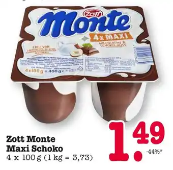 E-Center Zott monte maxi schoko Angebot