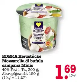 E-Center Edeka herzstücke mozzarella di bufala campana minis Angebot