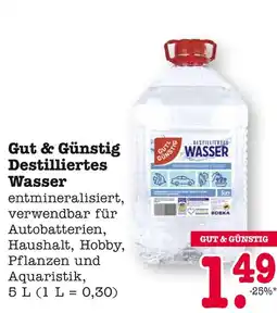 E-Center Gut & günstig destilliertes wasser Angebot