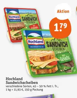 tegut Hochland sandwichscheiben Angebot