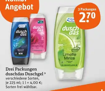 tegut Duschdas duschgel sport Angebot