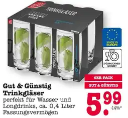 E-Center Gut & günstig trinkgläser Angebot