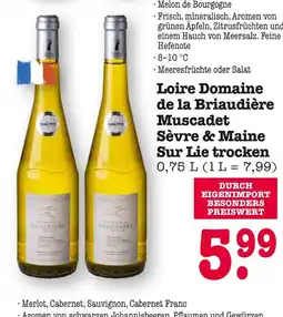 E-Center Loire domaine de la briaudière muscadet sèvre & maine sur lie trocken Angebot