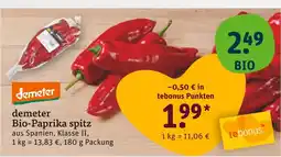 tegut Demeter bio-paprika spitz Angebot