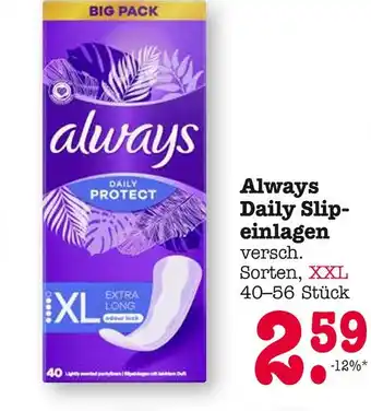 E-Center Always daily slip-einlagen Angebot