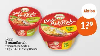 tegut Popp brotaufstrich tomate-mozzarella Angebot