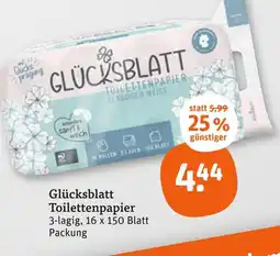 tegut Glücksblatt toilettenpapier Angebot