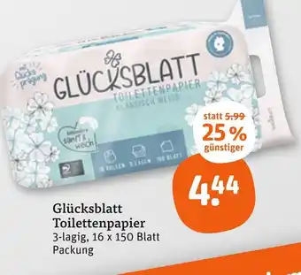 tegut Glücksblatt toilettenpapier Angebot