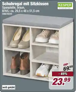 Poco Kesper schuhregal mit sitzkissen Angebot