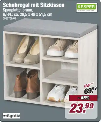 Poco Kesper schuhregal mit sitzkissen Angebot