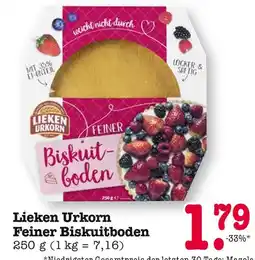 E-Center Lieken urkorn feiner biskuitboden Angebot