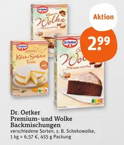 tegut Dr. oetker premium- und wolke backmischungen Angebot