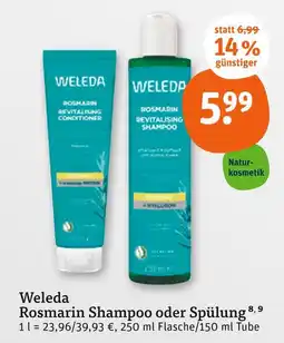 tegut Weleda rosmarin revitalising shampoo Angebot