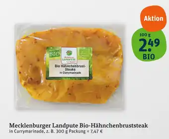 tegut Mecklenburger landpute bio-hähnchenbruststeak Angebot