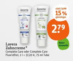 tegut Lavera zahncreme complete care Angebot