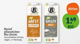 tegut Berief pflanzlicher bio-drink Angebot