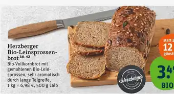 tegut Herzberger bio-leinsprossenbrot Angebot