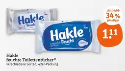 tegut Hakle feuchte toilettentücher Angebot