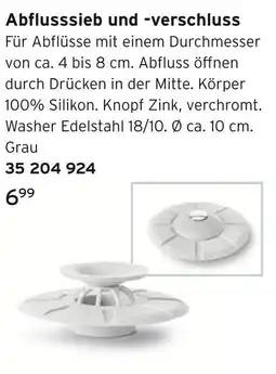 Tchibo Abflusssieb und -verschluss Angebot