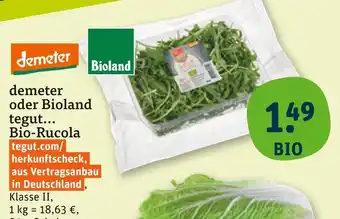 tegut Demeter bio-rucola Angebot