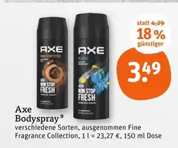 tegut Axe bodyspray Angebot