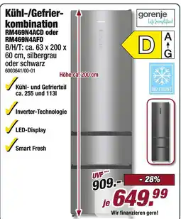 Poco Gorenje kühl-/gefrierkombination rm469n4acd oder rm469n4afd Angebot