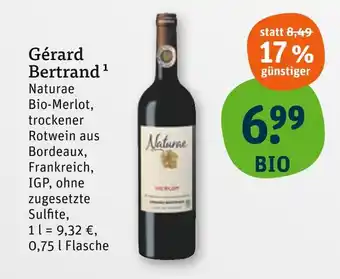 tegut Gérard bertrand naturae bio-merlot Angebot