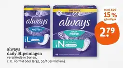 tegut Always daily slipeinlagen Angebot
