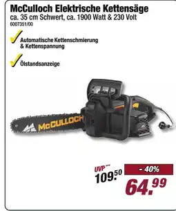 Poco Mcculloch elektrische kettensäge Angebot