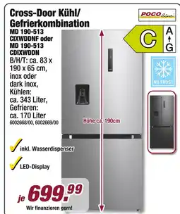 Poco Poco cross-door kühl/gefrierkombination Angebot
