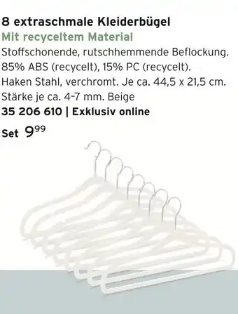 Tchibo 8 extraschmale kleiderbügel Angebot
